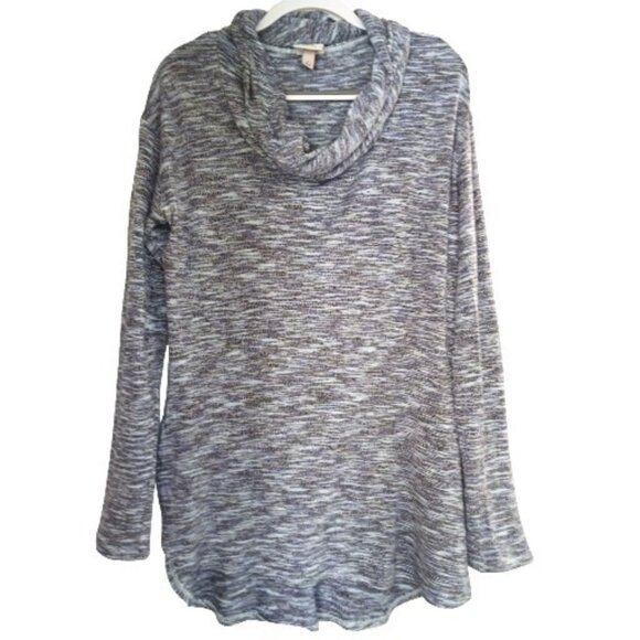 Knox Rose Layering Fall Winter School Work Cowl Neck Heathered Casual XL Tunic - Picture 1 of 10